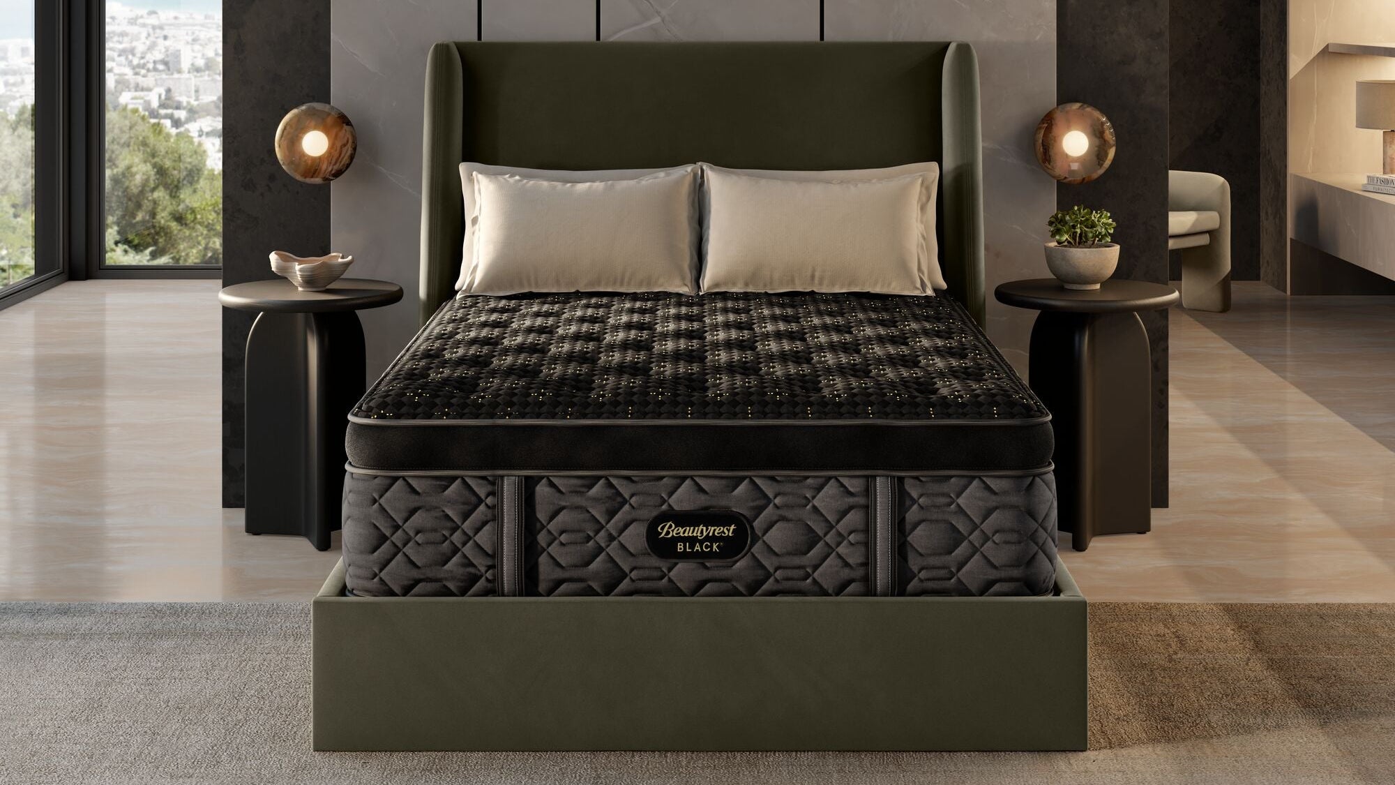 King Beautyrest Black Series 4 Plush Summit Pillowtop Mattress - Luxury Bedroom Display
