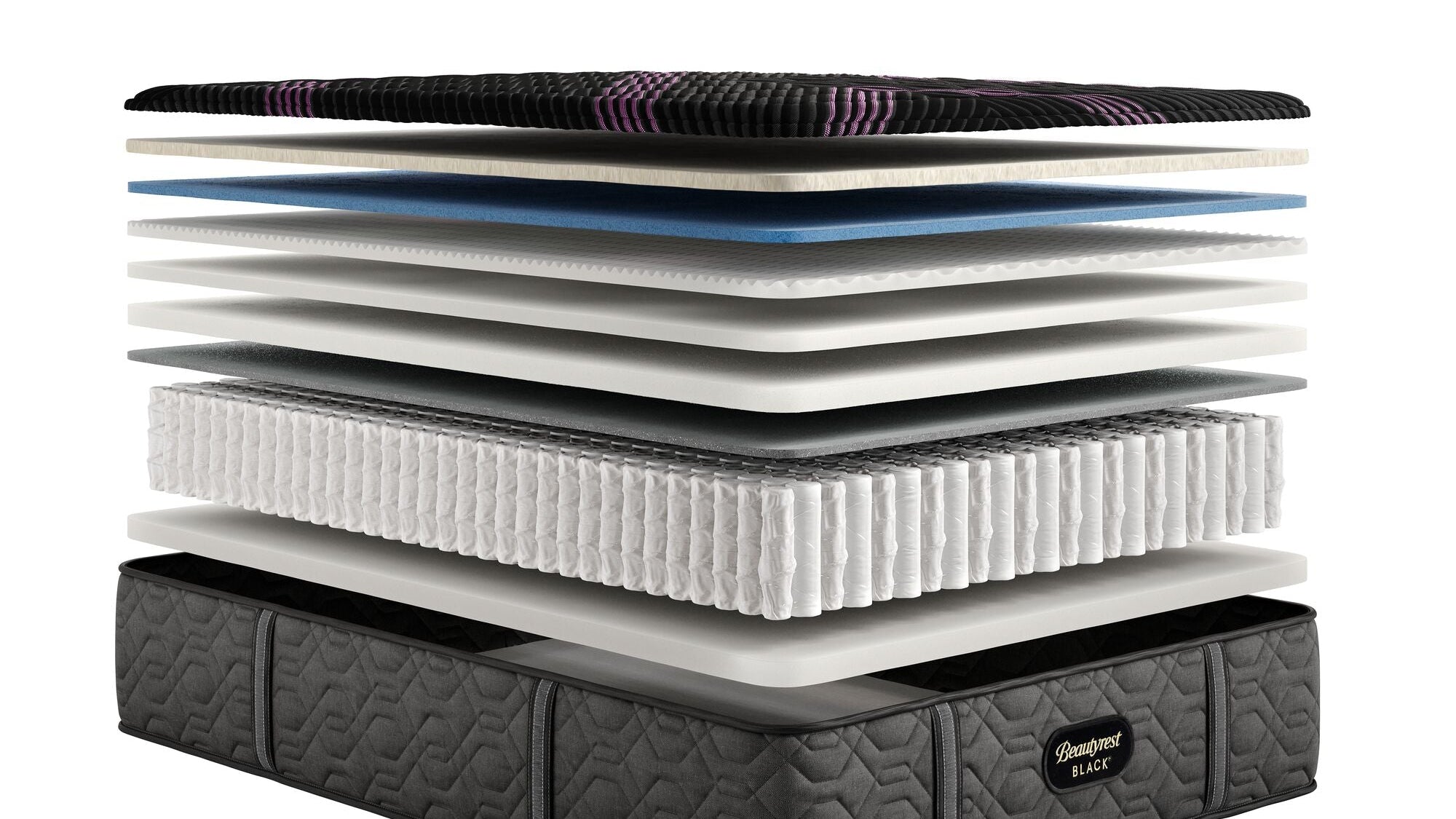 Detailed layering of the Beautyrest Black Series 2 Firm mattress