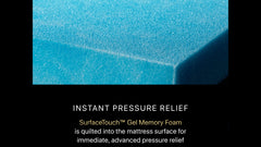 Beautyrest Black Series 2 Firm Surfacetouch gel memory foam closeup.