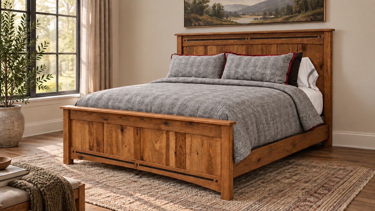 Boulder Creek Amish Solid Hickory King Bed