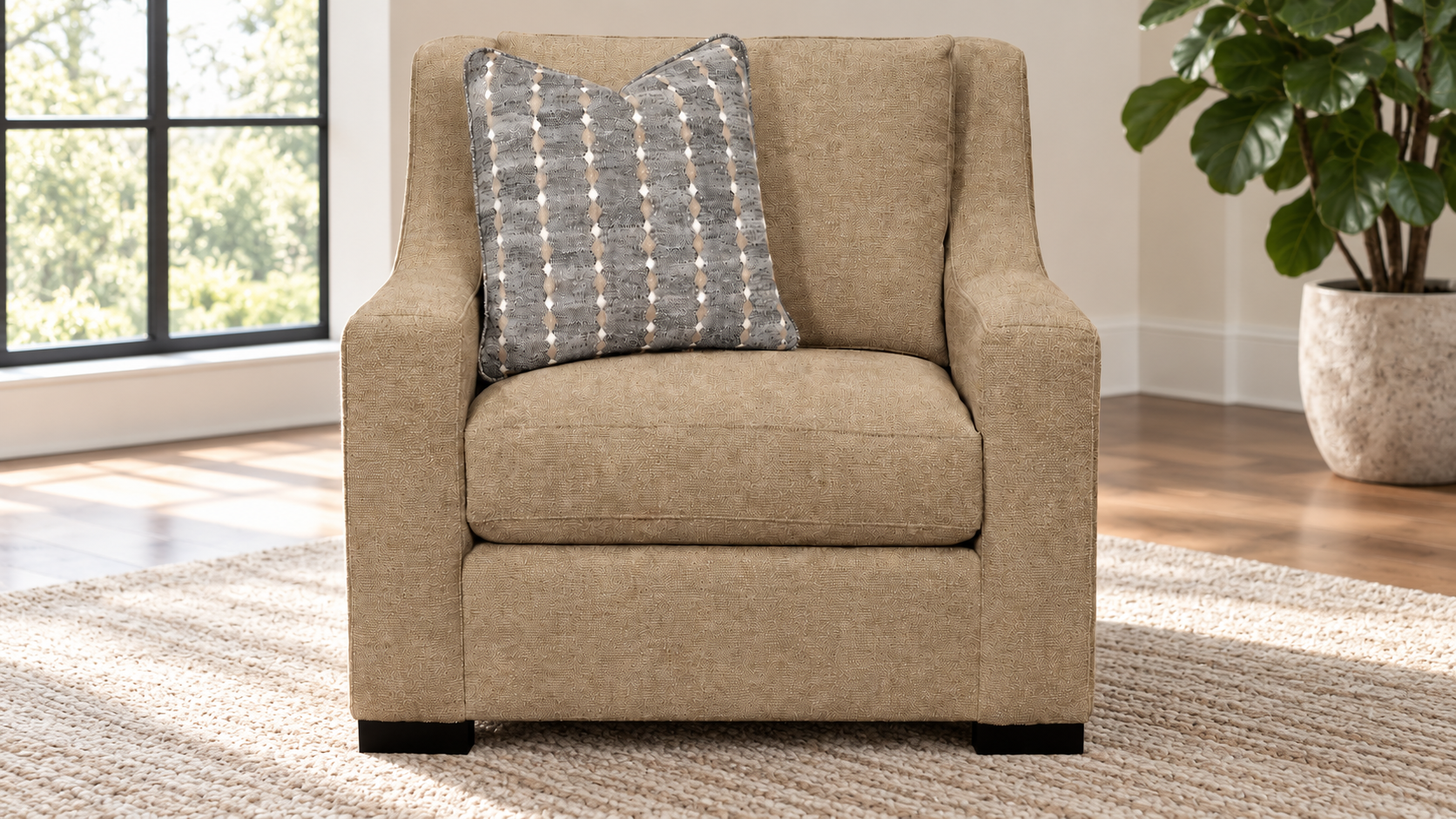 Bernhardt Germain Amber Accent Chair – Luxury Upholstered Armchair Made in USA