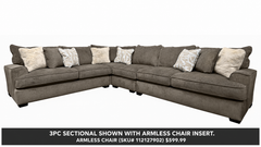 Morpheus Mink Sectional 3pc.