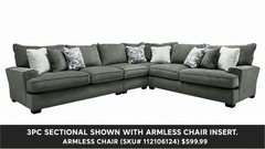 3pc Morpheus Lodin Green Sectional