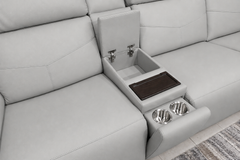 Cougar 6-Piece Power Reclining Sectional Sofa - Dove Grey Zero Gravity