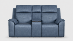 Cougar Admiral Blue P5 Power Reclining Loveseat w/Console
