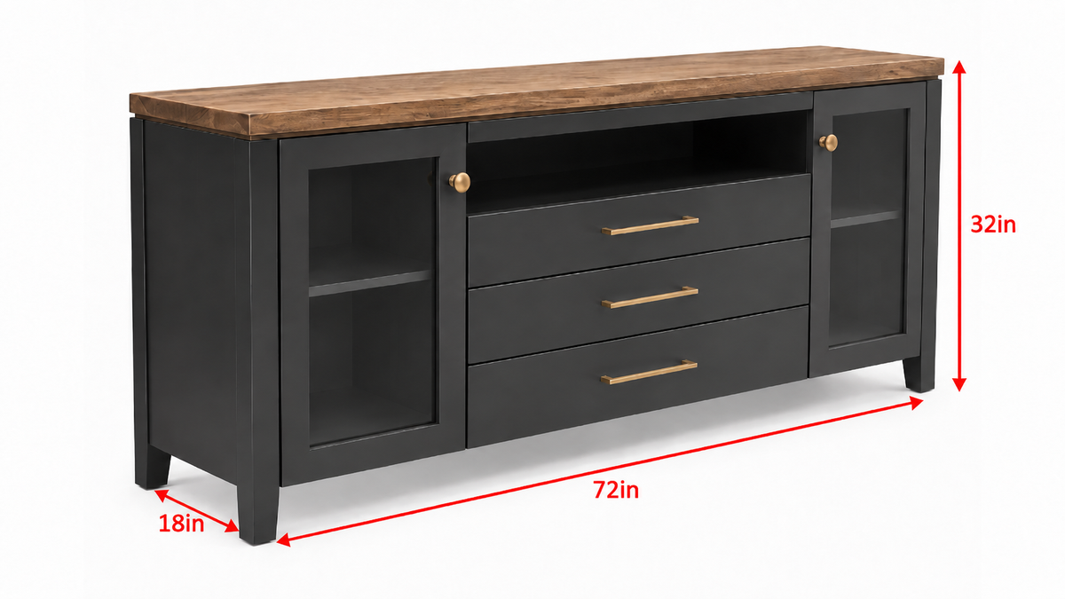 Uptown Toffee Amish Solid Wood Entertainment Stand