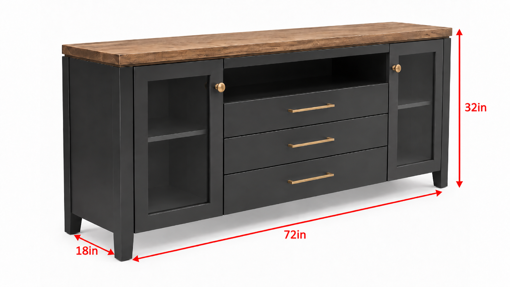 Uptown Toffee Amish Solid Wood Entertainment Stand