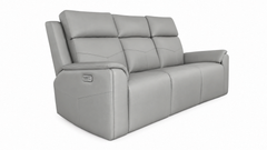 Flexsteel Cougar Dove Grey P5 Power Reclining Sofa | Gallery Furniture