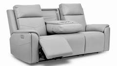 Flexsteel Cougar Dove Grey P5 Power Reclining Sofa | Gallery Furniture