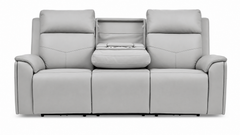 Flexsteel Cougar Dove Grey P5 Power Reclining Sofa | Gallery Furniture