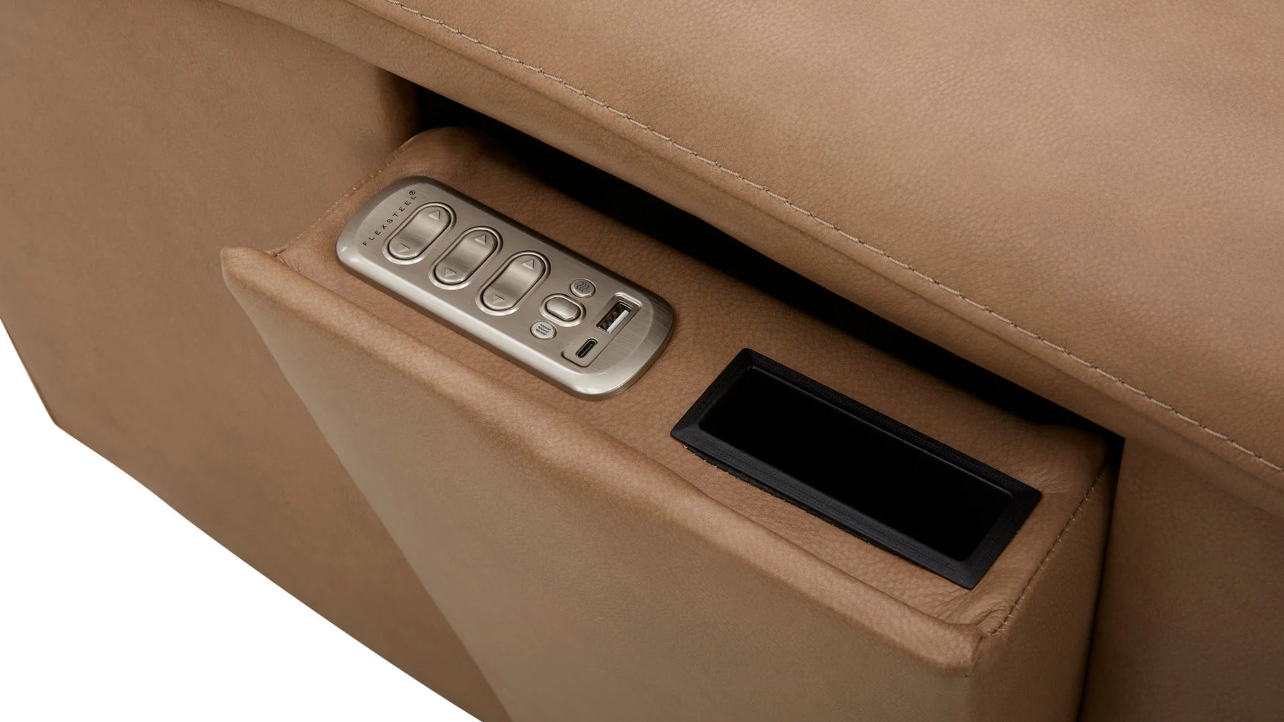 Mack's Heart Latte Brown Leather P5 Power Reclining Collection