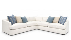 3-Piece Drew Bardot Snow Sectional with Decorative Pillows| Gallery Furniture