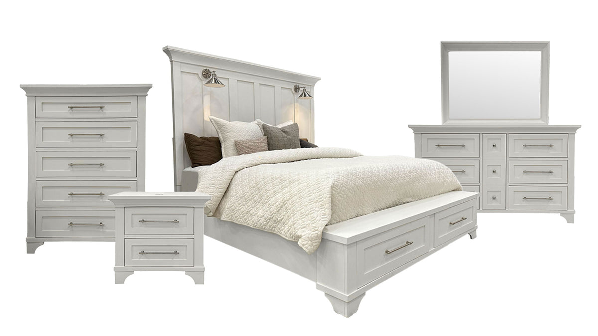 4pc Daylight Bonanza King Bed, Dresser/Mirror, Chest & Nightstand