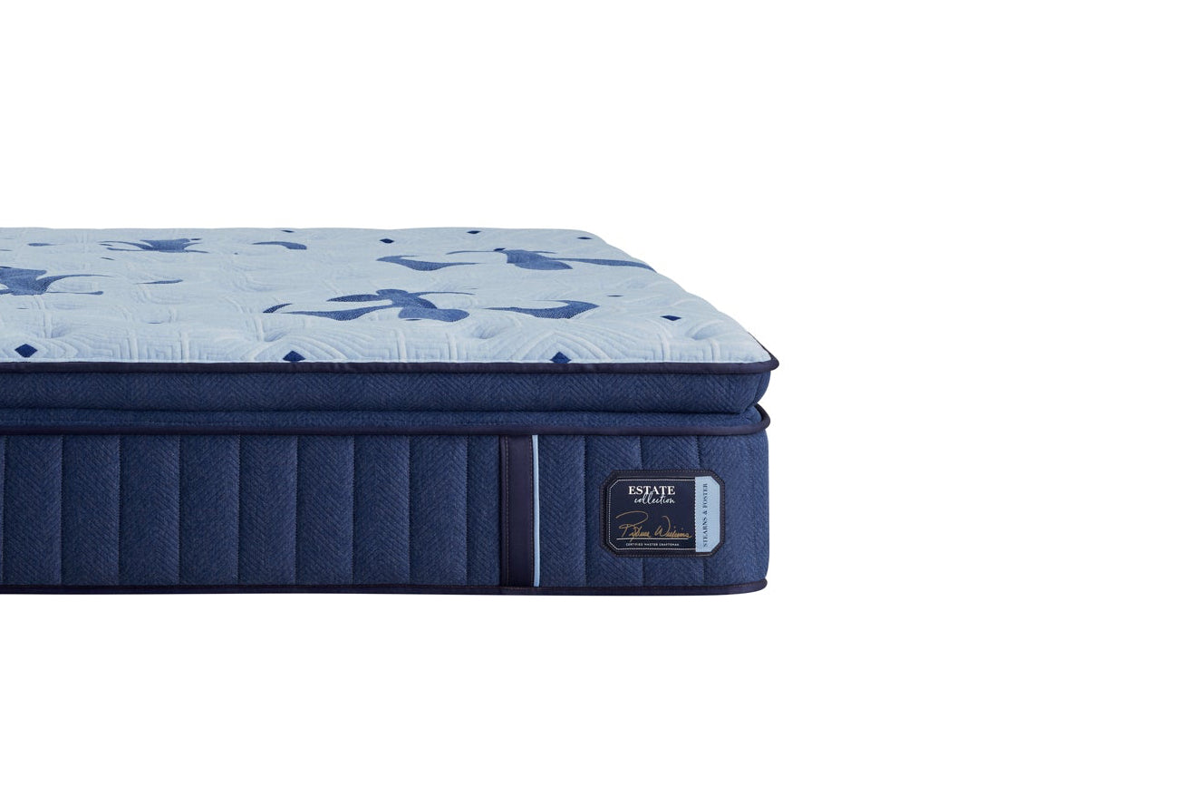 Blue mattress on a white background