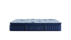Blue mattress on a white background
