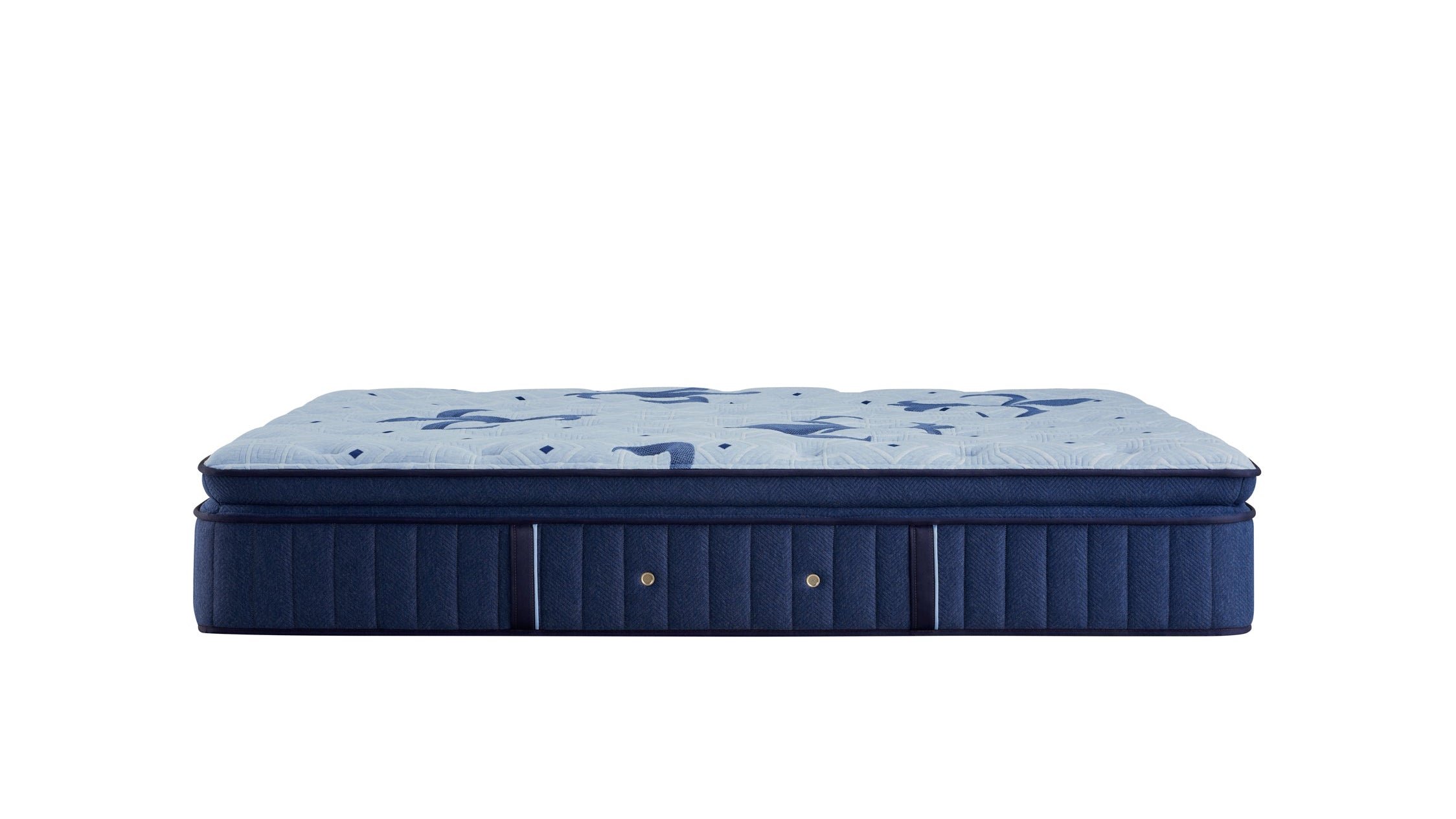 Blue mattress on a white background