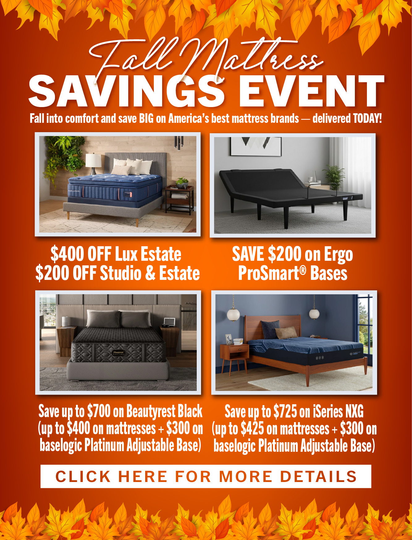 Fall Mattress Savings Event Image