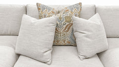 3pc Fletcher Dove Sectional with Chaise & Ottoman | Gallery Furniture