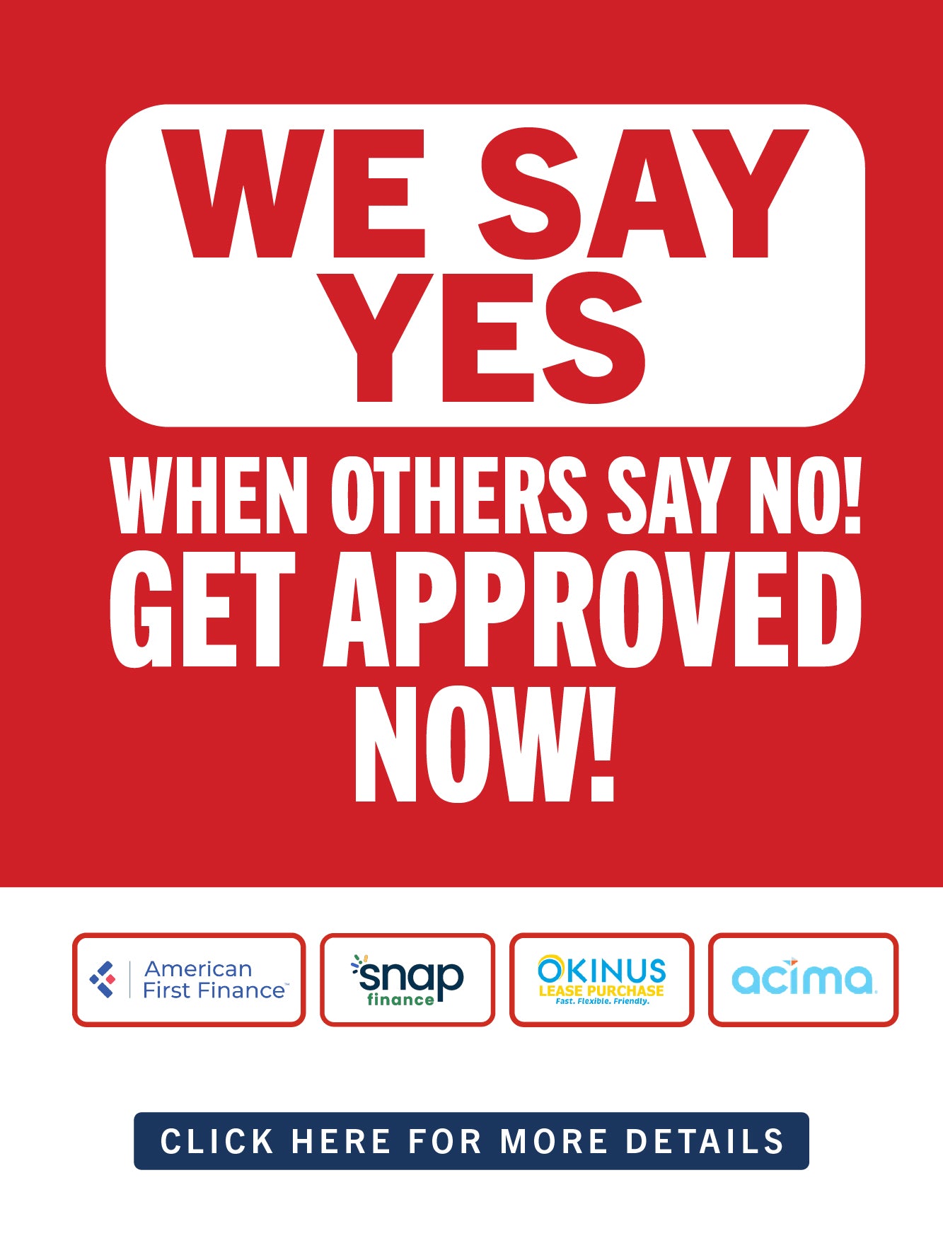 We Say Yes Financing Image