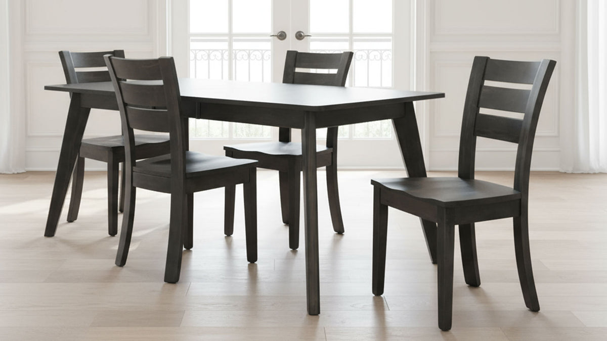 5pc GF20 Grey Dining Table & 4 Chairs