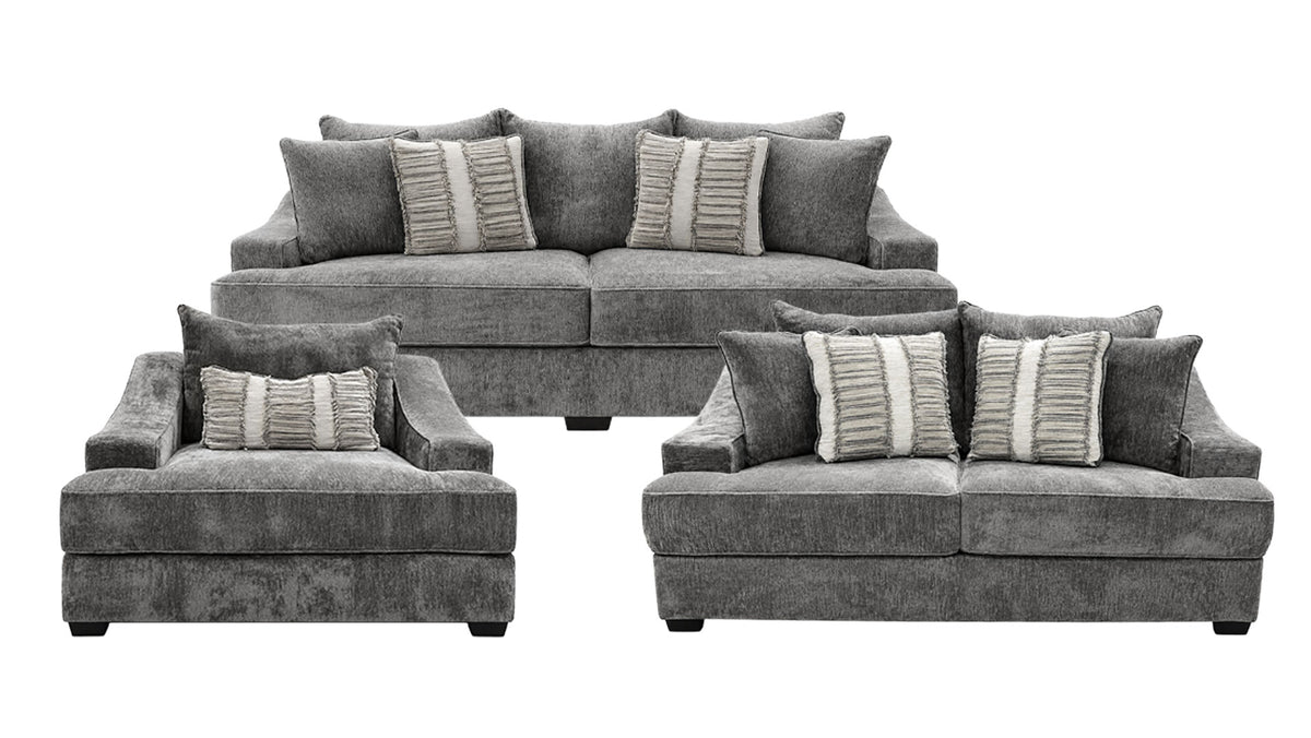 3-Piece Hudson Limestone Sofa, Loveseat & Chair | Made in Texas | Gallery Furniture