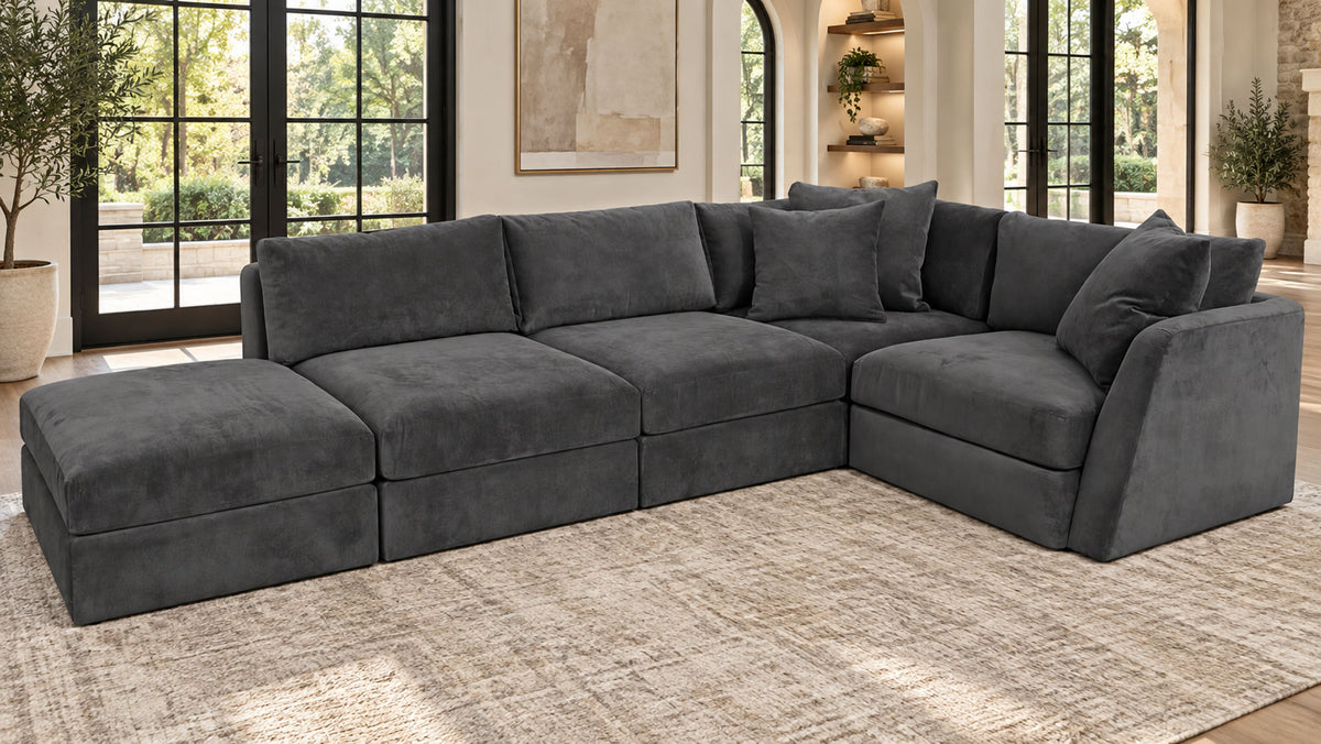 5pc Gypsy Vintage Sectional | Gallery Furniture