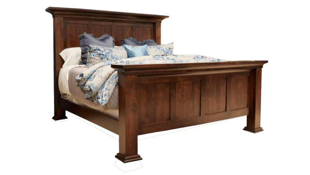 King Size Galena Park Solid Maple Wood Panel Bed Frame