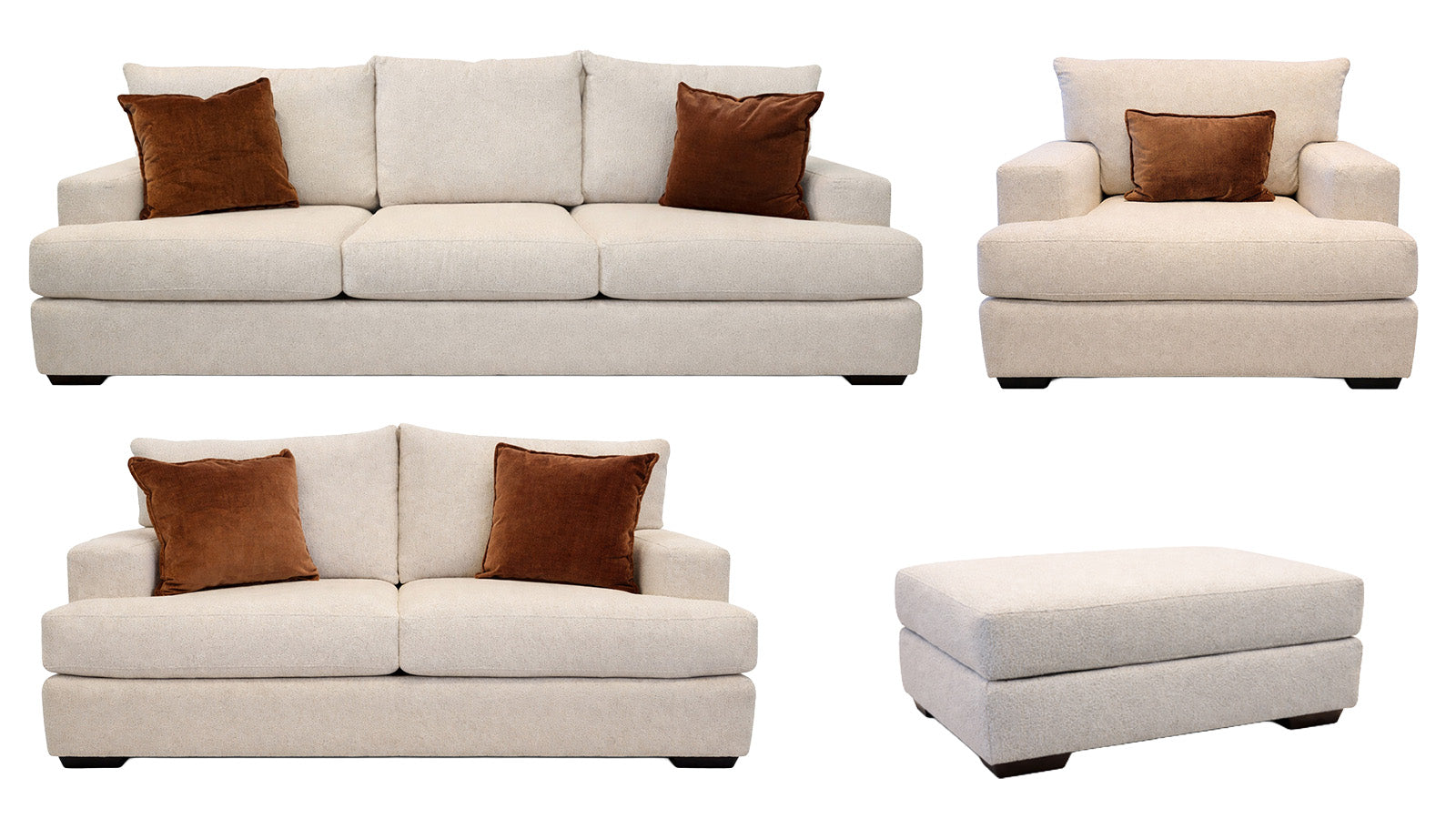 Journey Bisque Crypton 4-Piece Living Room Set by Mayo | Gallery Furniture