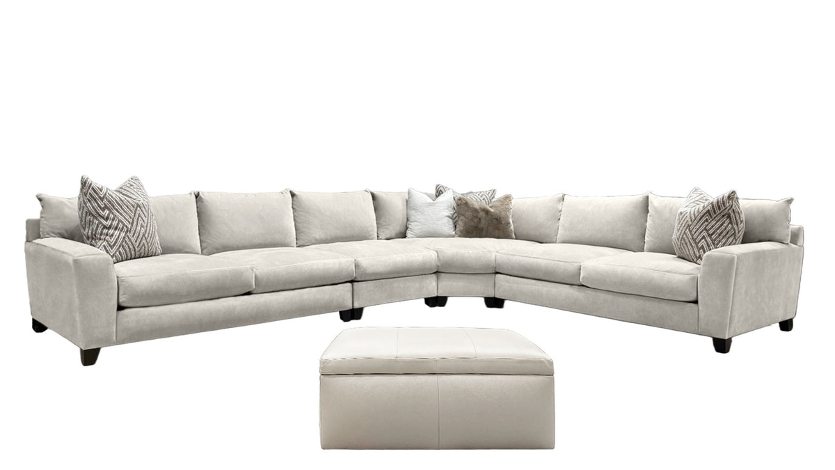 5pc Harris Apollo Sectional & Storage Ottoman