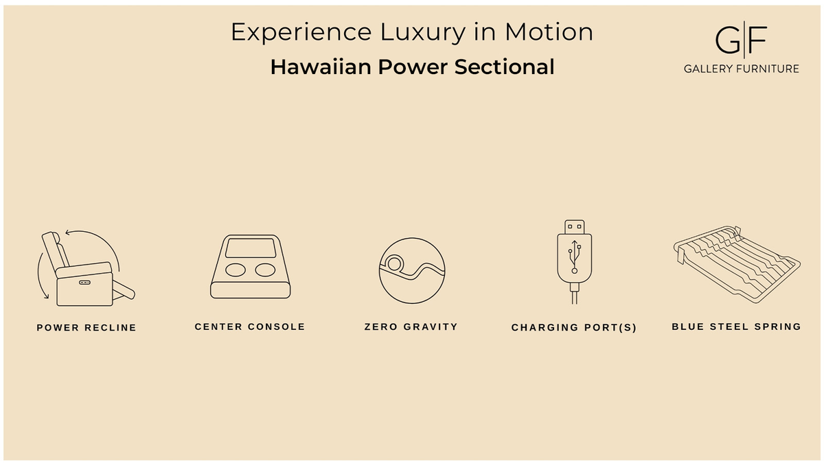 Hawaiian Coconut Milk Reclining Sectional