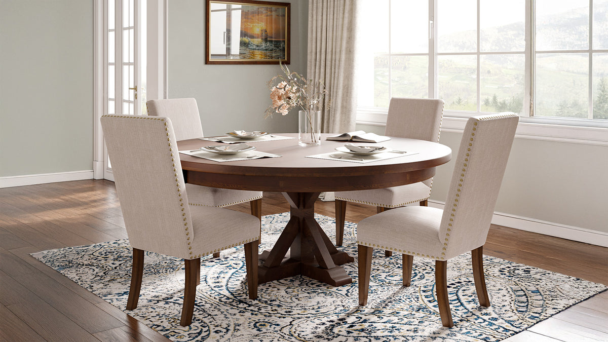 Henderson 48" Hand Planed Round Dining Table