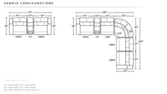 Big Spring sectional configuration diagram showing modular layout and dimensions
