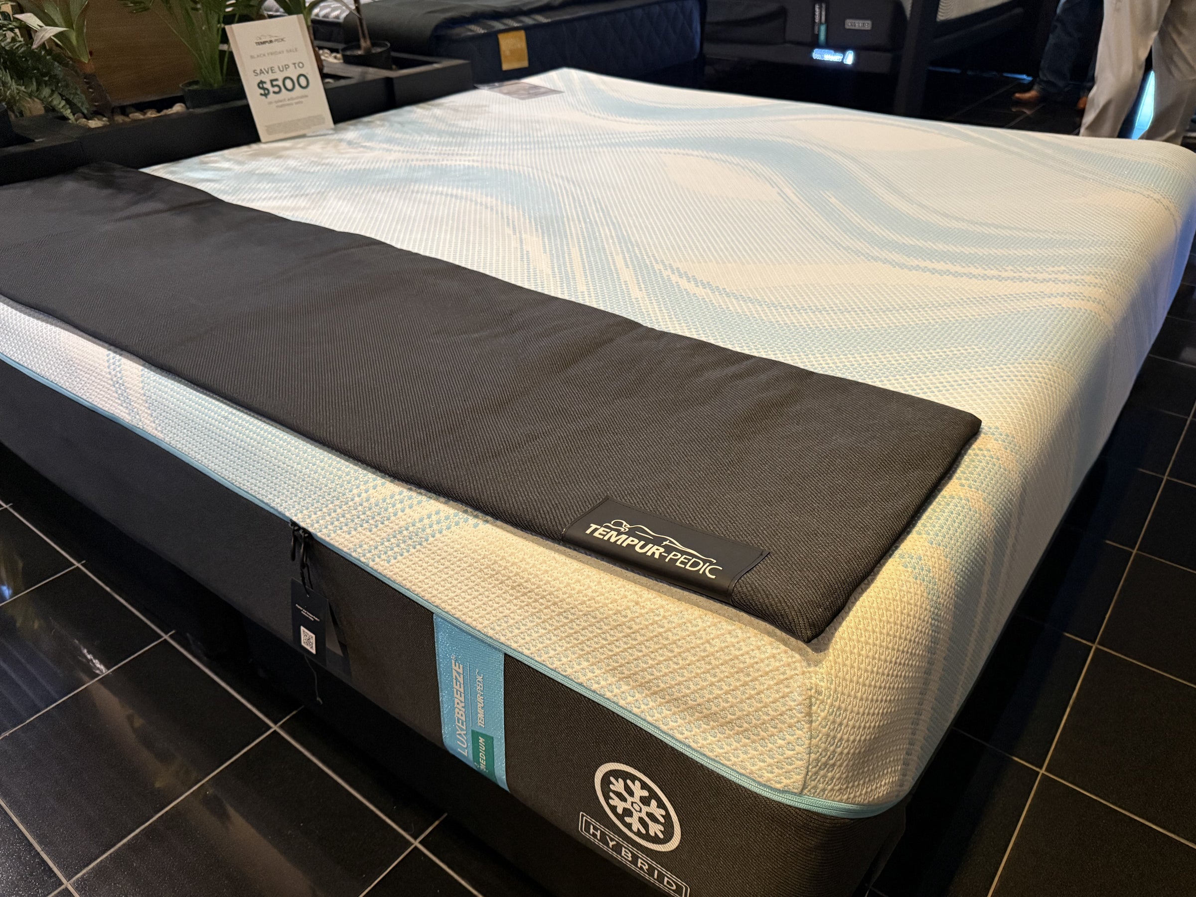 King Size Tempur-Pedic Luxe Breeze Medium Hybrid Clearance Mattress Only!