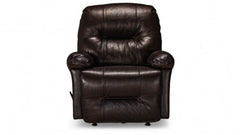 Zaynah Walnut Leather Match Manual Rocker Recliner – Upholstered Living Room Chair Made in USA | Gallery Furniture