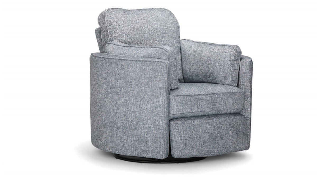 Luana Denim Swivel Recliner Gallery Furniture