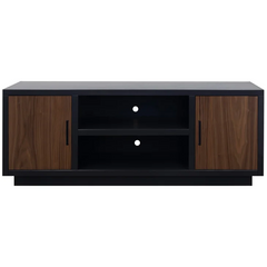 Aria 66" TV Console | Two-Tone Media Stand with Walnut Doors | Gallery Furniture
