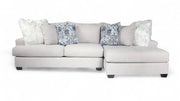 Gallery Furniture Designs Sensation Dove Right Arm Facing Chaise Chofa | Made in USA