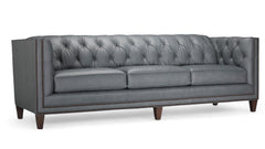 Vermont Avenue Tufted Leather Sofa