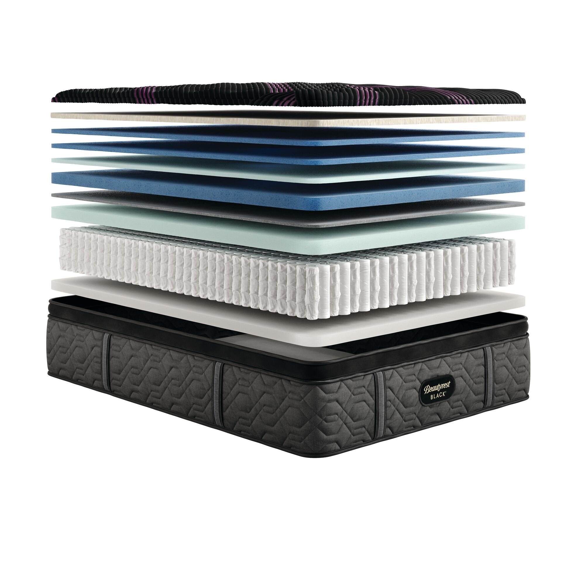 Beautyrest Black Series 2 Firm Surfacetouch gel memory foam closeup.
