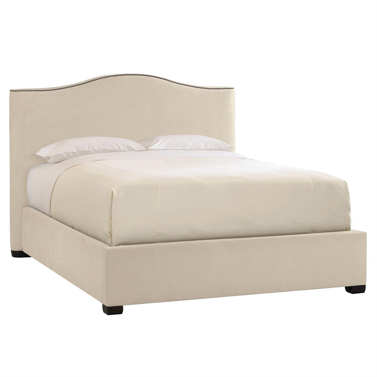 Queen Size Graham Ecru Suede Bed Frame