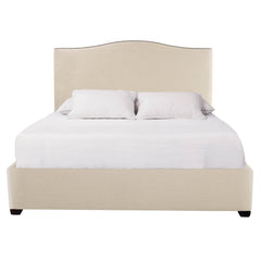 Queen Size Graham Ecru Suede Bed Frame