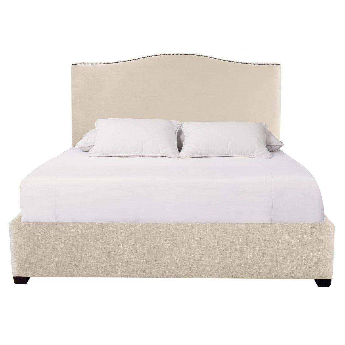 Queen Size Graham Ecru Suede Bed Frame