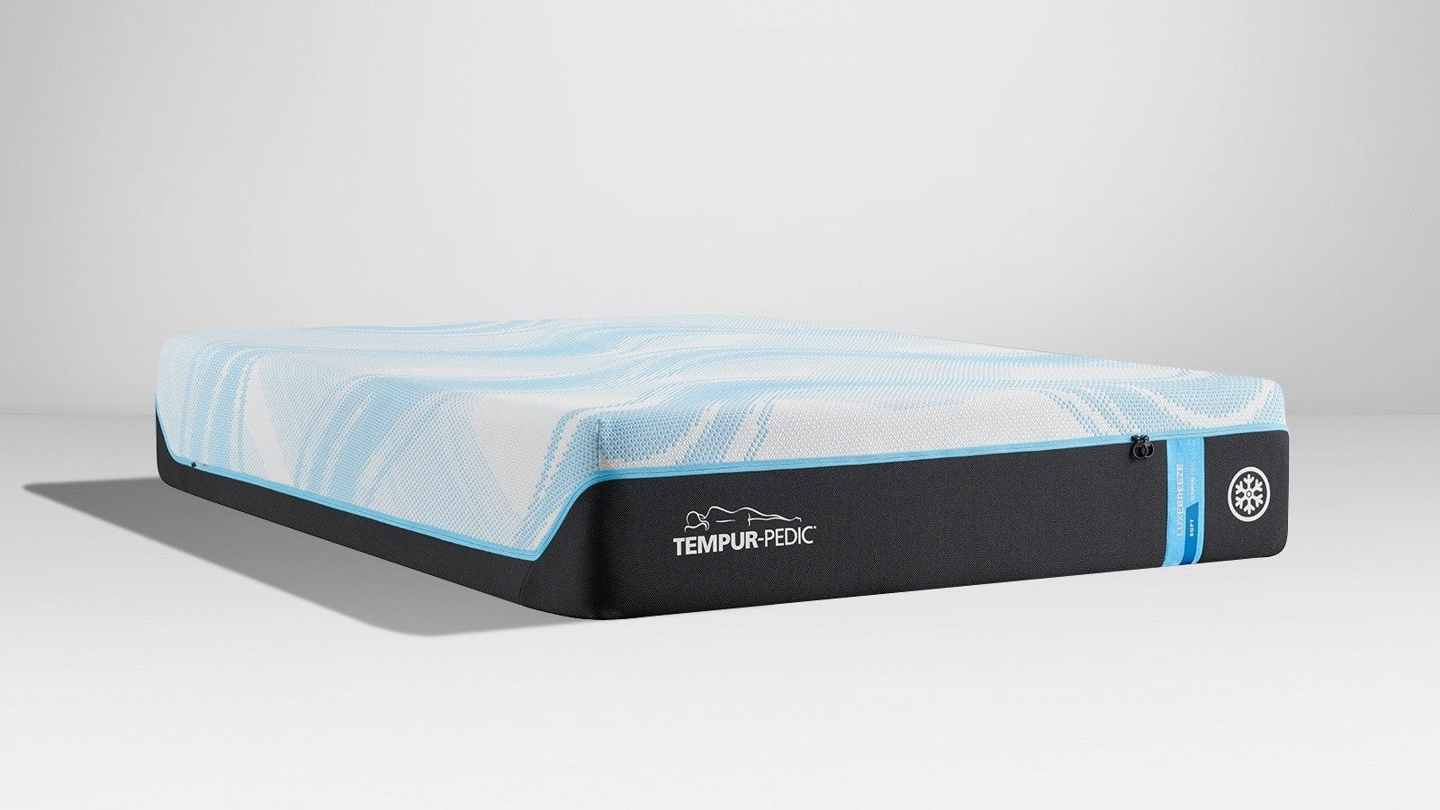 "Close-up of the TEMPUR-LuxeBreeze 2.0 Soft Mattress with Pure Cool® Plus technology for cooling comfort"