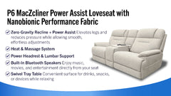 MacZcliner Power Assist Reclining Loveseat – Assistive Sleep Loveseat with Performance Fabric | Gallery Furniture
