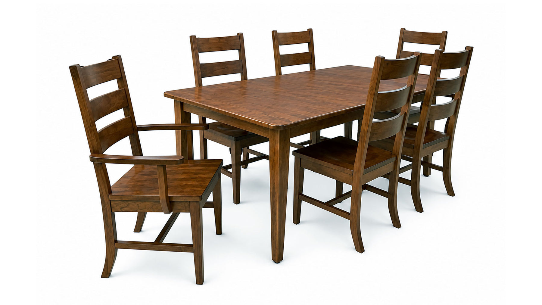 Martin 7PC Solid Wood Amish Made Dining Table Set | Gallery Furniture