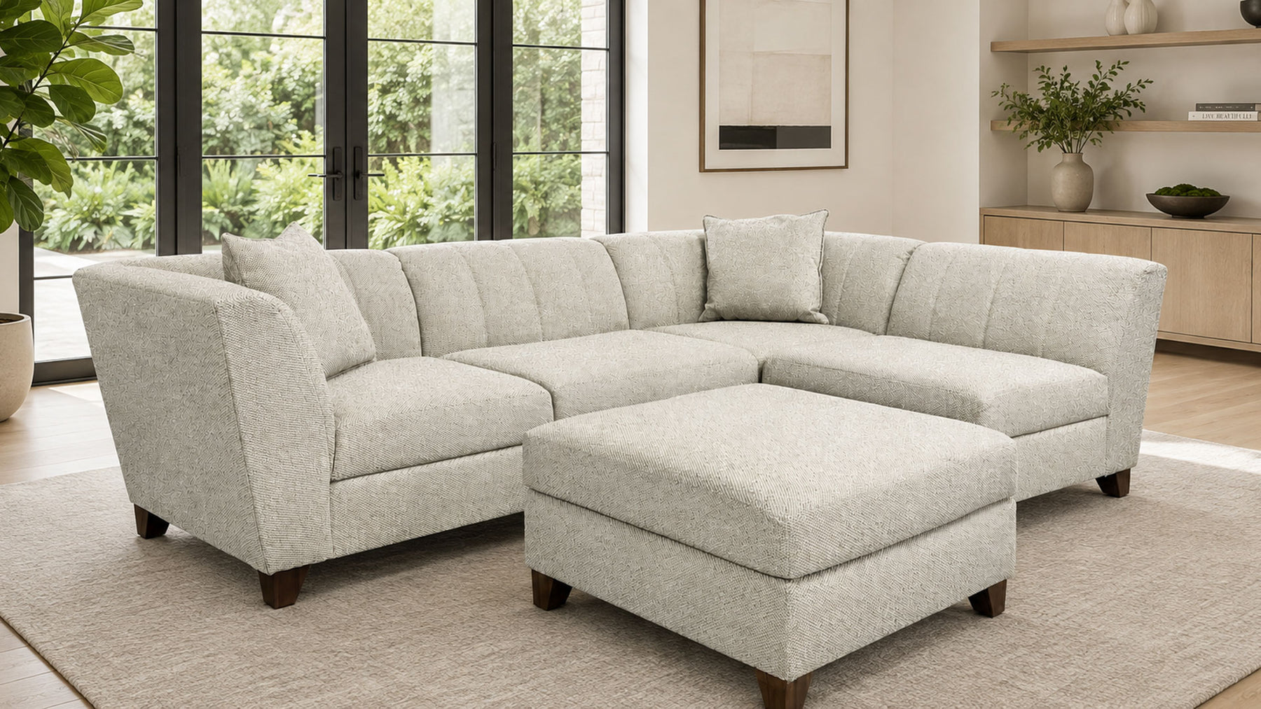 5-Piece Melara Gellar Moss Modular Sectional by Jonathan Louis | Made in USA | Gallery Furniture