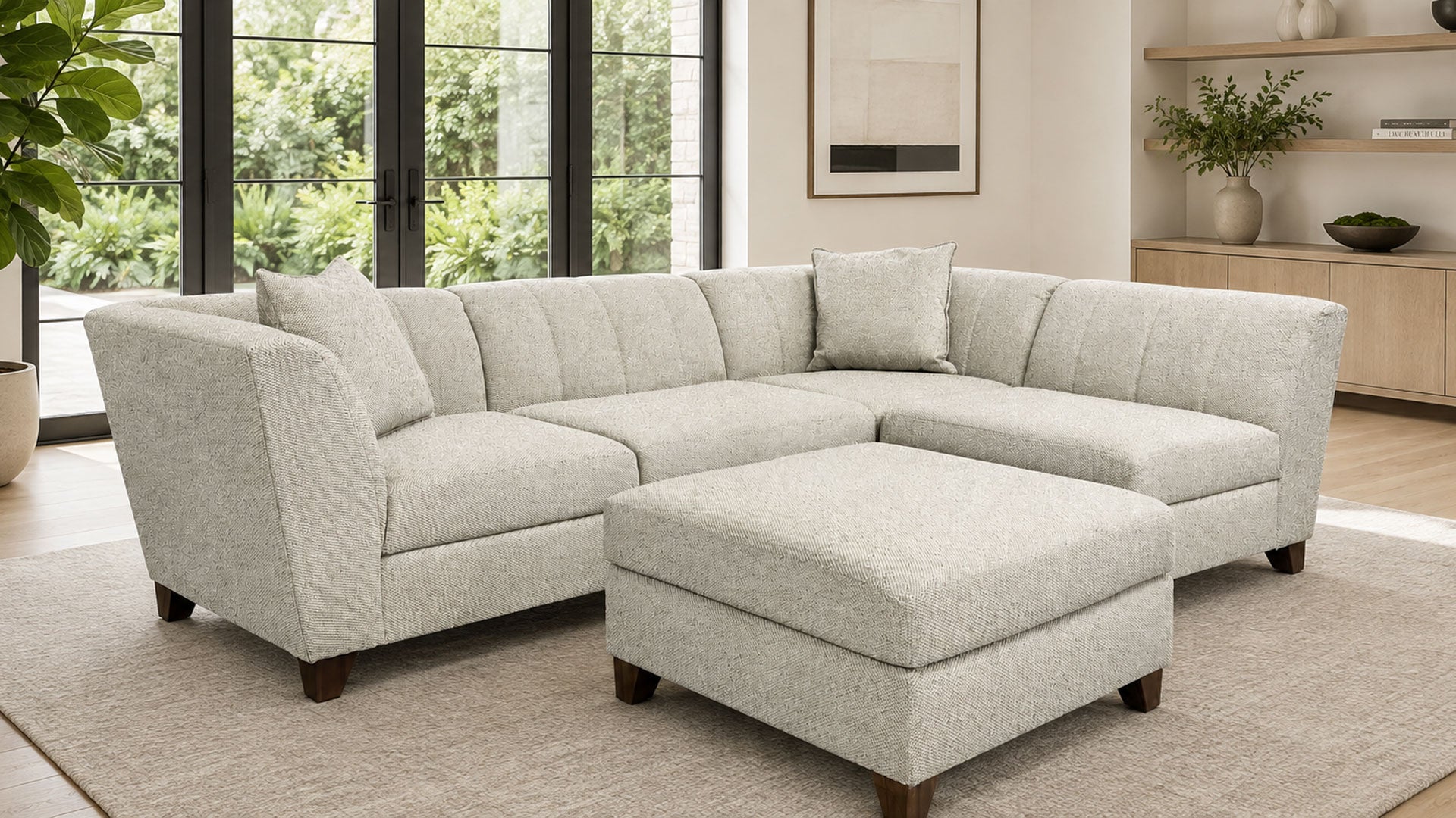 5-Piece Melara Gellar Moss Modular Sectional by Jonathan Louis | Made in USA | Gallery Furniture