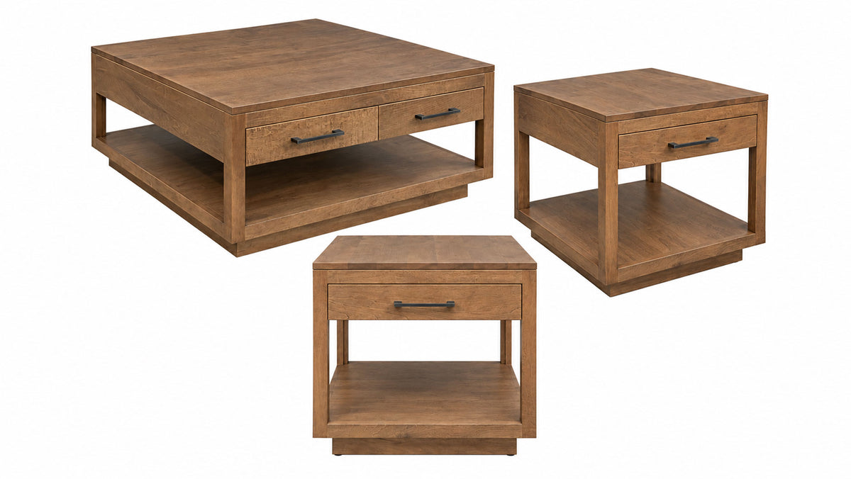 3pc Modesto Solid Wood Cocktail Table & 2 End Tables | Gallery Furniture