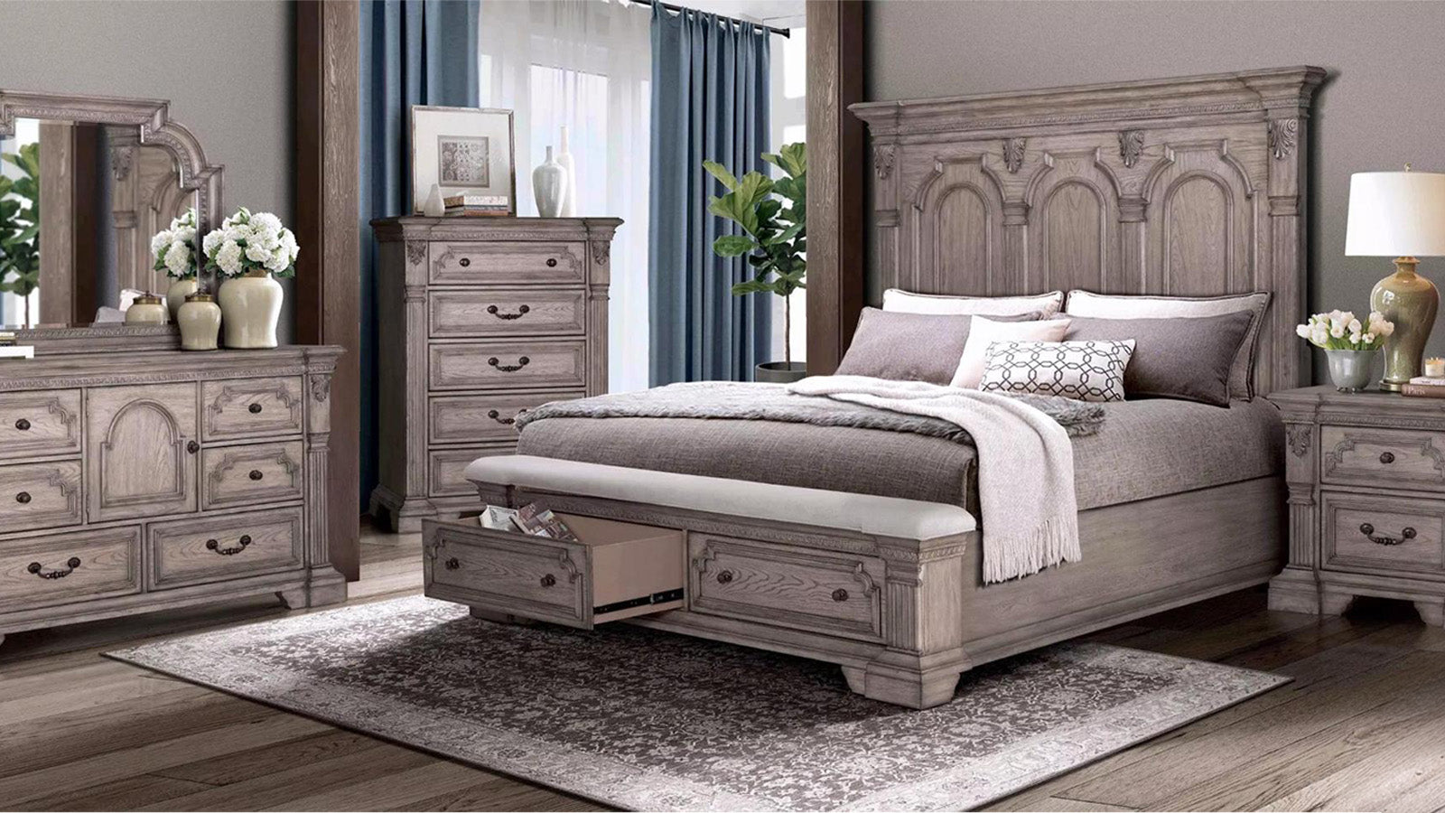 Montclair Modern Farmhouse 6 Drawer Dresser w/Mirror