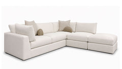 4-Piece Nomad Snow Sectional with Ottoman | Gallery Furniture